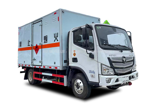 福田欧马可易燃气体厢式运输车(蓝牌4.1米)