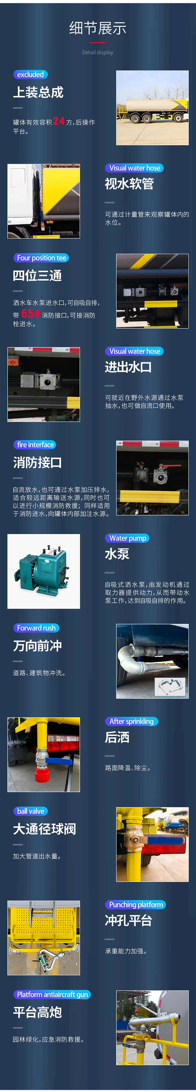 重汽汕德卡25吨洒水车