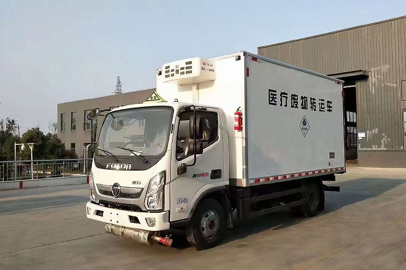 福田奥铃医疗废物转运车左前45度图
