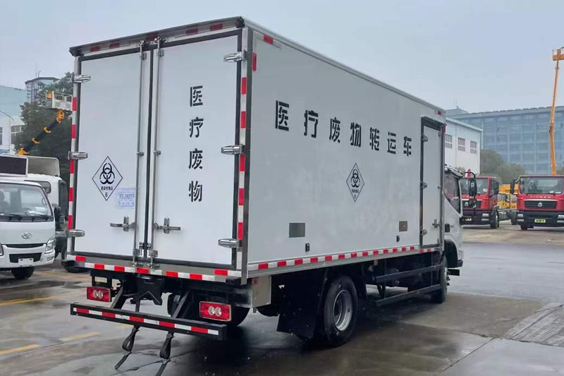 福田欧马可医疗废物转运车尾部图